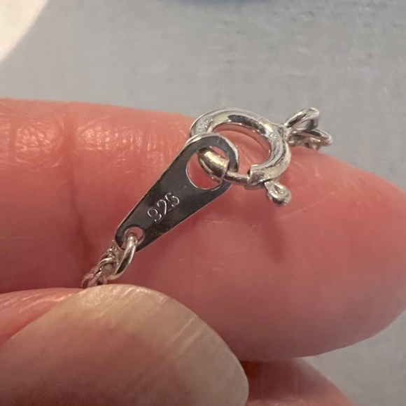 Very Rare Vintage Uncas Asscher Cut Lab Created Diamond  .925 Sterling Necklace - Picture 8 of 12